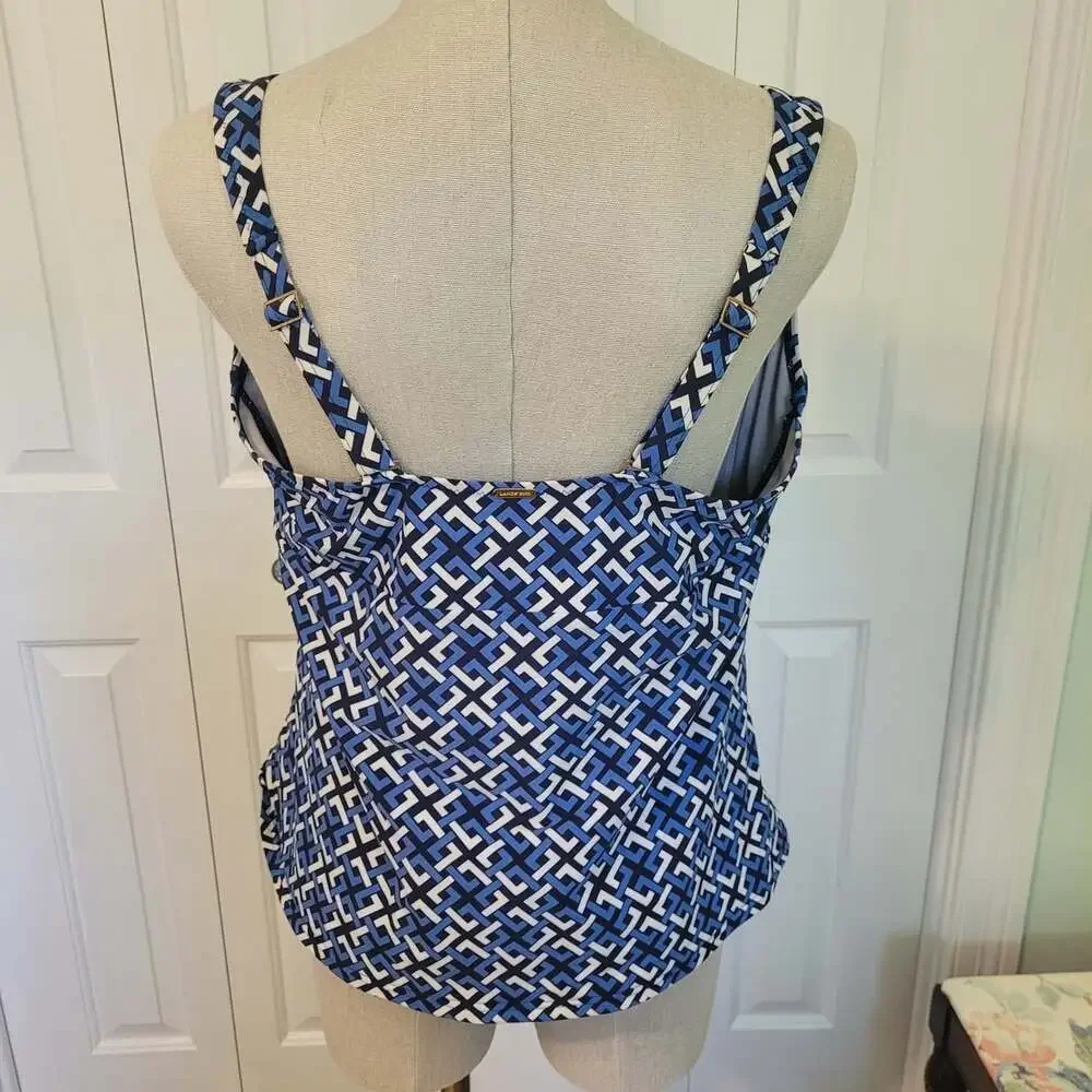 Lands' End Tankini Top Women's Size 20W Built in Bra Adjustable Straps